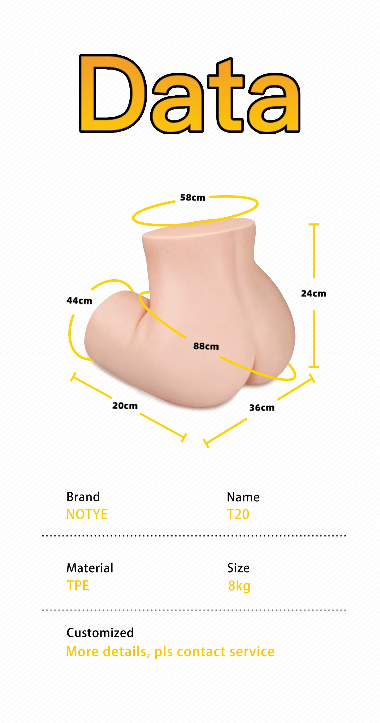 Not Ye! T20 - (TPE) Sex Toy Butt