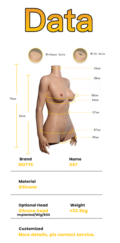 Not Ye! S47 - (Silicone) Sex Doll Torso