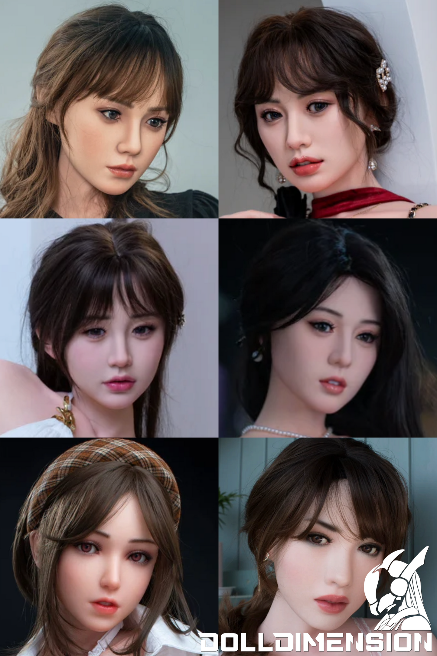 Gynoid Head (Silicone) Sex Doll