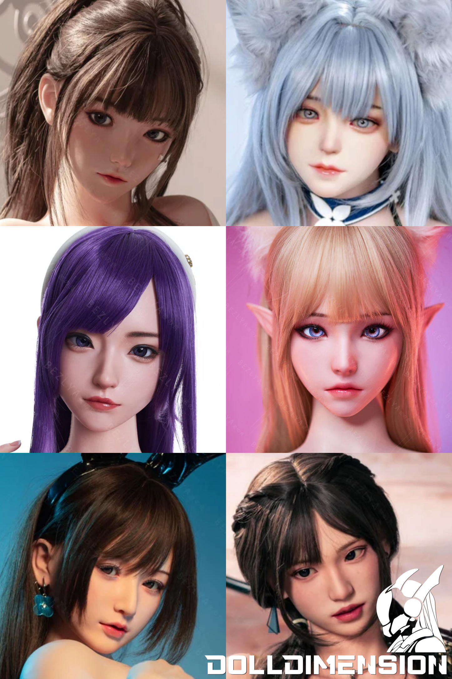 Bezlya Head (Silicone) Sex Doll