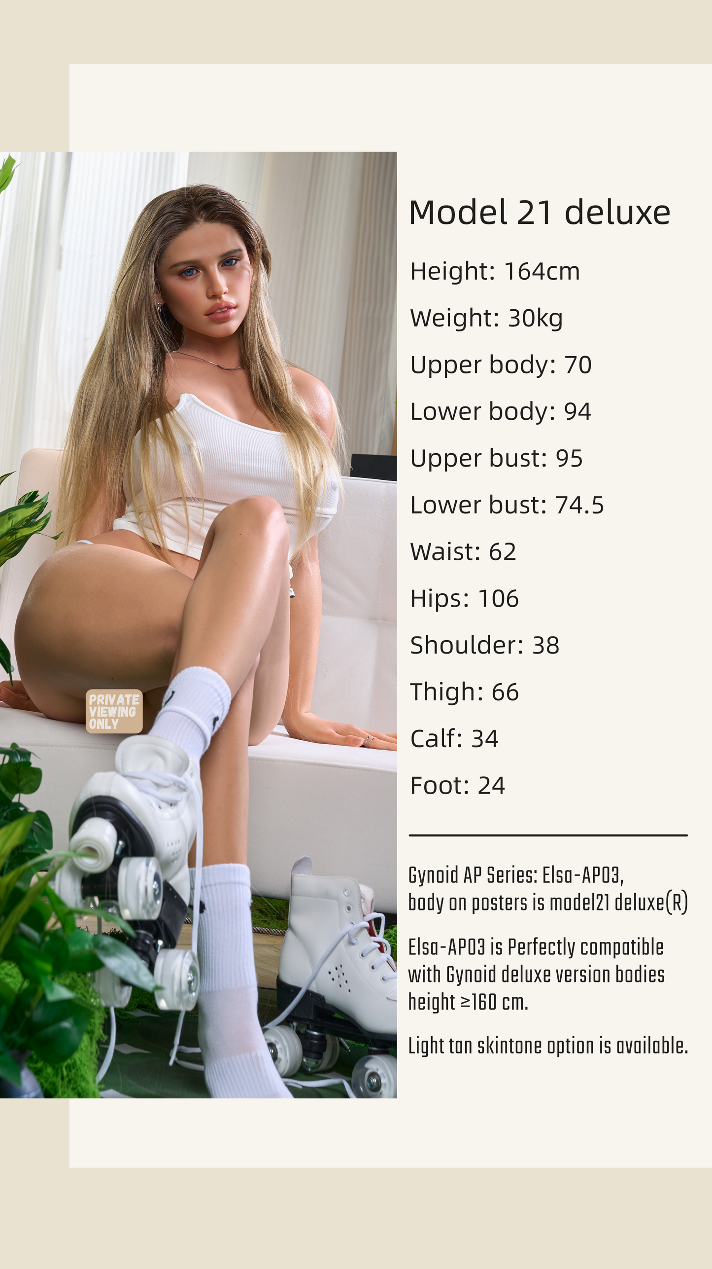 Gynoid Elsa AP03 (AP Series) - Silicone Sex Doll