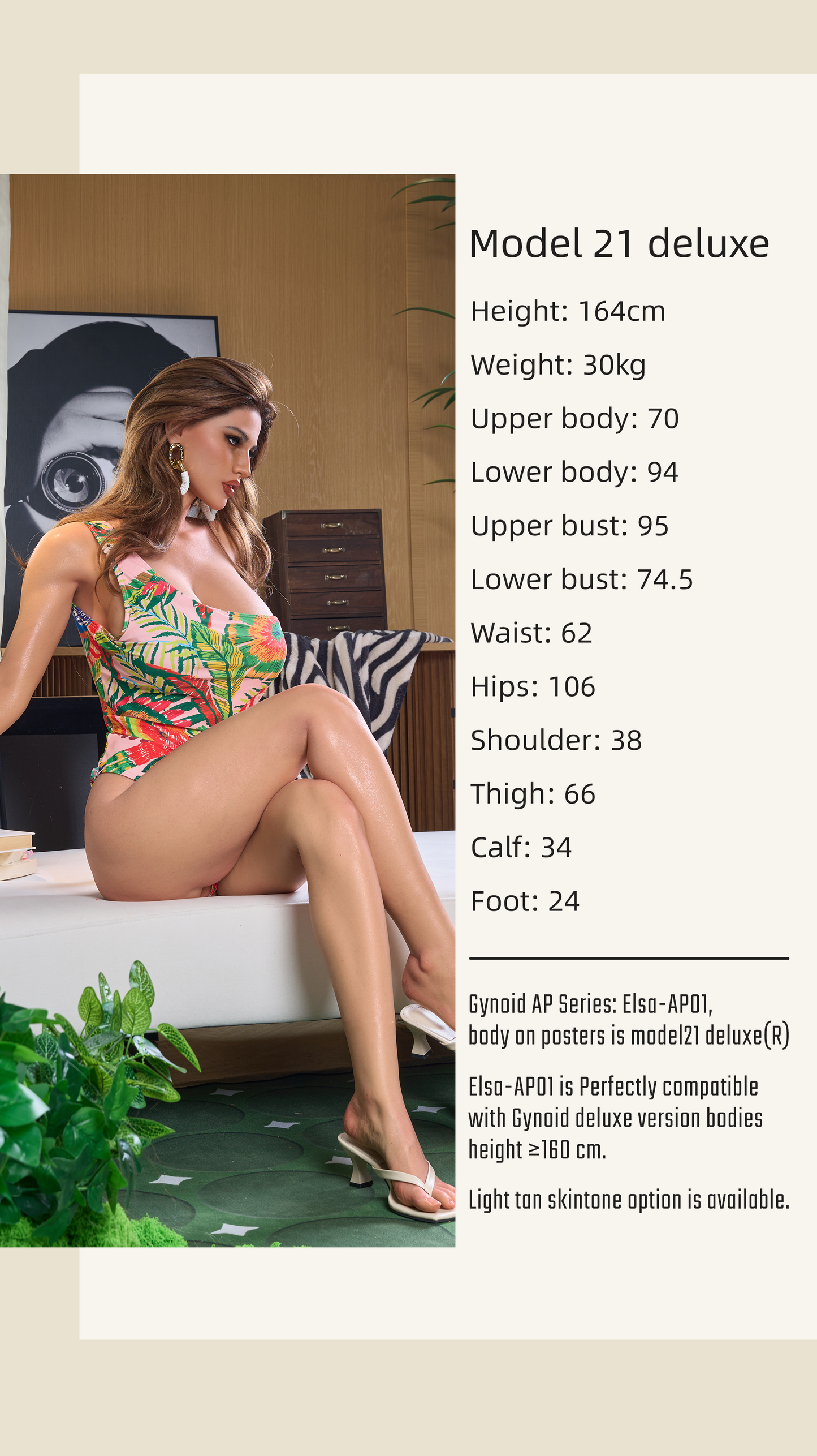Gynoid Elsa AP01 (AP Series) - Silicone Sex Doll
